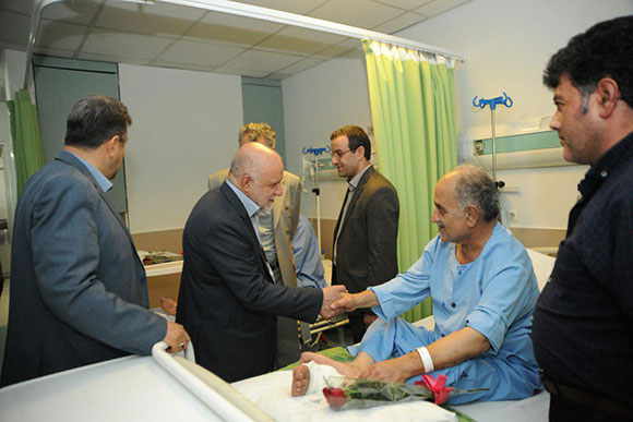 وزیر نفت بیمارستان تهران