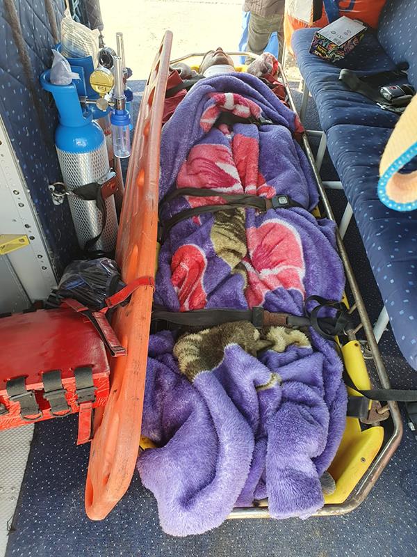 انتقال هوایی مصدوم سکوی دریایی پارس جنوبی به بیمارستان نبی اکرم(ص) عسلویه 3